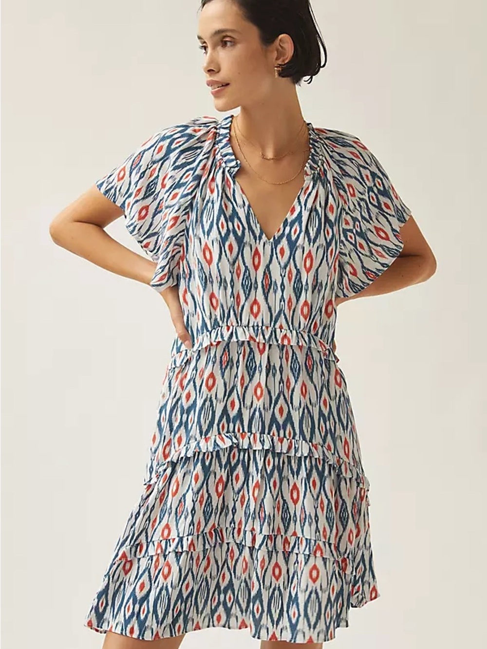 Anthropologie Robin Tiered Mini Dress